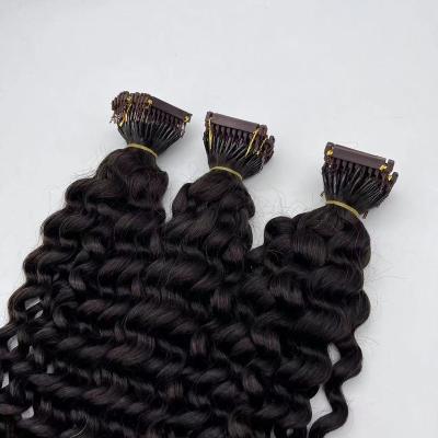 China Cheap Price 100% Depp Keratina Wave Hair No Tangle Indian Curly Virgin Hair 20inch 100g Straight Hair 6D Extensions for sale