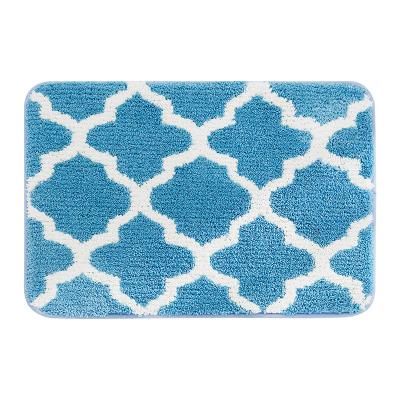 China Sustainable Plant Bathroom Water Absorbent Cover Set Carpet Door Anti Slip Bath Mat for sale