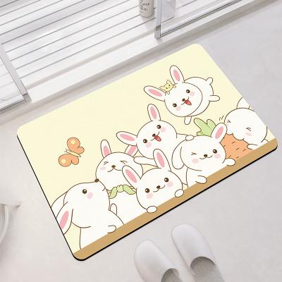 China Stored Soft Rollable Quick Drying Non Slip Super Water Absorbent Door Mat Bathroom Bath Rug for sale