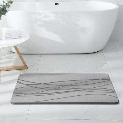 China Wholesale Eco-friendly Diatomite Stone Bath Mat Stocked Earth Mat Super Absorbent Quick Dry Diatomite Bath Mat for sale