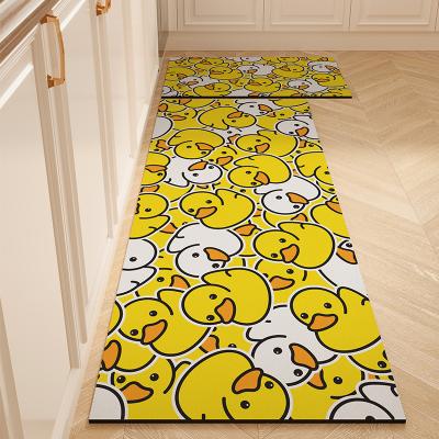 China Oilproof Washable Waterproof Non Slip Cushioned PU Floor PVC Leather Mat For Kitchen for sale