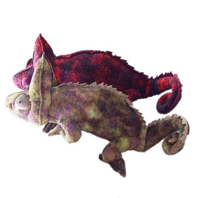 China Custom Stuffed Plush Simulation OEM Gecko Lizard Plush Toys Animal Stuffed Chameleon for sale