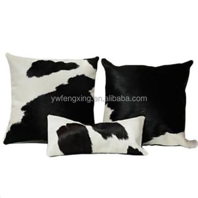 China Mini and Cute Cowhide Pillow Cover Cushion Cowhide Hair on the Blanket for sale