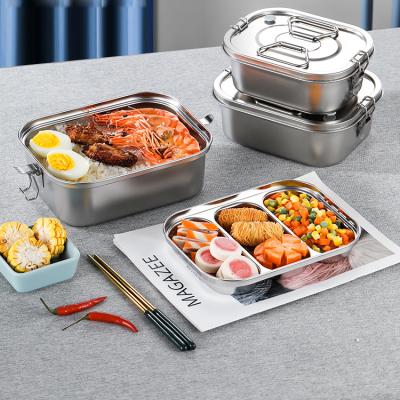 China Student Kids Lunch Box Desktop Freshness Preservation and Leak Proof Stainless Steel Food Storage Container Set To Go With Lid for sale