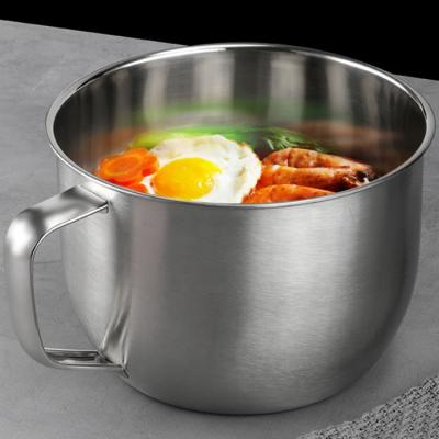 China Customized high quality disposable round stainless steel noodle mixing bowl with lid for sale for sale