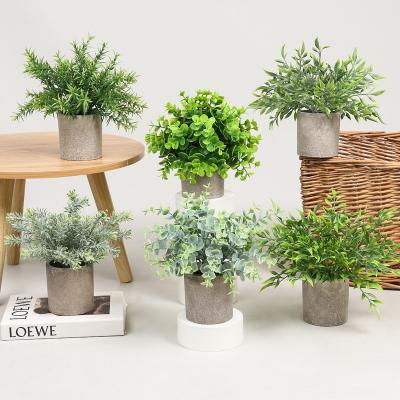 China Modern Combined simulation potted Nordic style home desktop decoration green plant mini simulation plant bonsai for sale