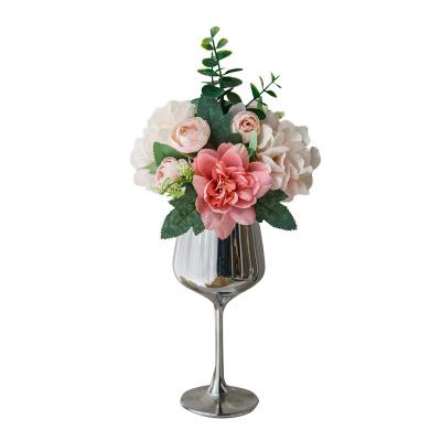 China Modern Manufacturers selling living room decoration Nordic ins silk flower table rose set for sale