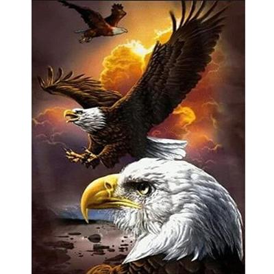 China Wholesale Modern Handmade Wall Art Home Decor Diamond Painting Eagle Bird Embroidery Crafts for sale