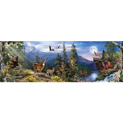 China Modern Deer Wolf And Eagle On Forest Hillside Diamond Embroidery Wall Art Decor from 5d Diy Diamond Painting Cross Stitch Bear for sale