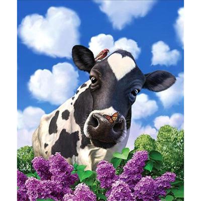 China Wholesale Diy Diamond Painting Cows And Butterfly modern birds in flowers 5d Diamond Embroidery Decor Home for sale