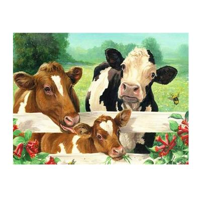 China Modern New Products Wholesale Diamond Painting Lovely Dairy Cows Diamond Embroidery Living Room Decorative Diy Drill Full Picture for sale