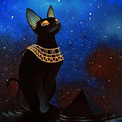 China Wholesale Diy Diamond Painting Cross Stitch Ancient Egyptian Cat God Diamond Embroidery European Modern Home Decor for sale