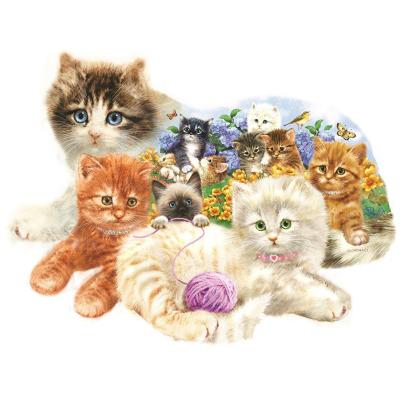 China 5d Diamond Painting Kit Cat Family Picture Wall Art Diy Diamond Embroidery Painting Modern Home Decor Unique Gift for sale