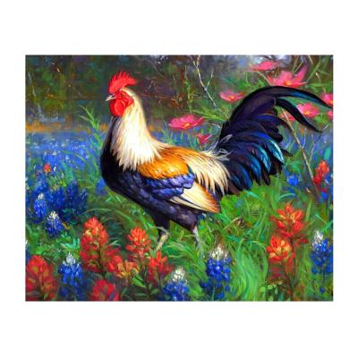 China Modern Home Decor Art Wall Diamond Embroidery Cross Stitch Handmade Diamond Painting Cock In The Garden 5d Drill Newcomers Full for sale