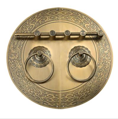 China Zhuoqi modern pure copper door handle dragon and Phoenix brand door latch big door latch for sale