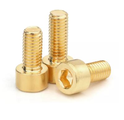 China Zhuoqi factory direct sale electronic cheap hexagon brass plug screw with long cylindrical head bolt screw for sale