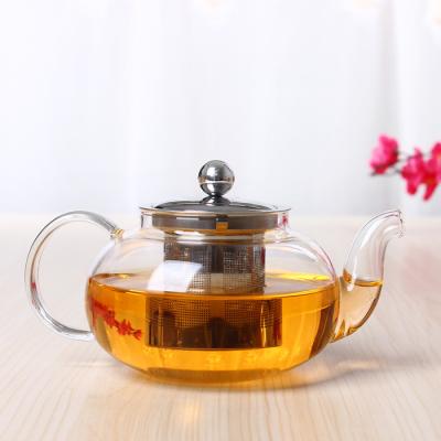 China Sustainable Brewing Glass Teapot With Stainless Steel Tea Strainer Borosilicate Loose Leaf Teapot Stove Removable Safe 50 Ounce (1200ml) for sale