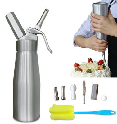 China Professional Viable 1000ml Whip Coffee Dessert Fresh Cream Butter Dispenser Aluminum Whipper for sale