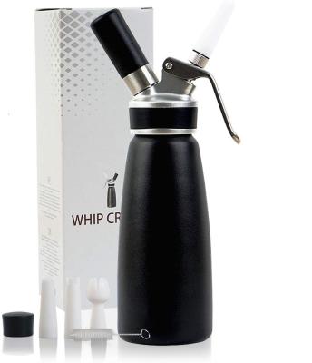 China 500ML Sustainable Aluminum Cream Whipper With Decoration , Whipped Cream Dispenser 1 Pint Tall for sale