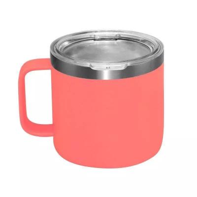 China Hot Selling Viable 500Ml Amazon Double Wall 304 Stainless Steel Coffee Cup Outdoor Tumbler Mug With Handle for sale