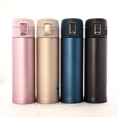 China Viable Custom Design Top Grade Thermos Vacuum Flask 350ml 450ml Stainless Steel Water Bottle With Lock Lid for sale