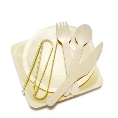 China For Food ECO Disposable Wooden Cutlery Set for sale