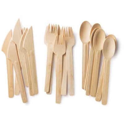 China Eco-Friendly Disposable Wooden Cutlery Bamboo Dinner Set for sale