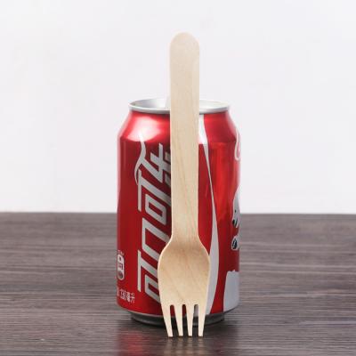 China Sustainable Disposable Biodegradable Wooden Cutlery Fork Spoon Knife for sale