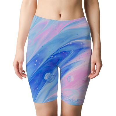 China Factory Promotion Rainbow Digital Printed Breathable Gym Fitness Yoga Shorts Beachwear Swim Butt Lift Shorts Cloth for sale