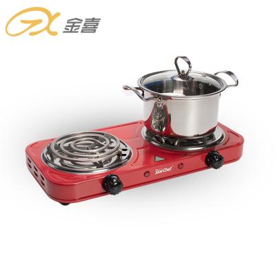 China 2 Burner 2000W Outdoor Cheap Electric Griddle Stove for sale