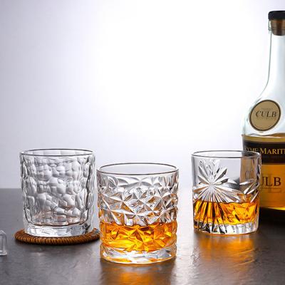 China 300ml Creative Heavy Base Engraved High Ball Drinking Glasses With Free Sample for sale