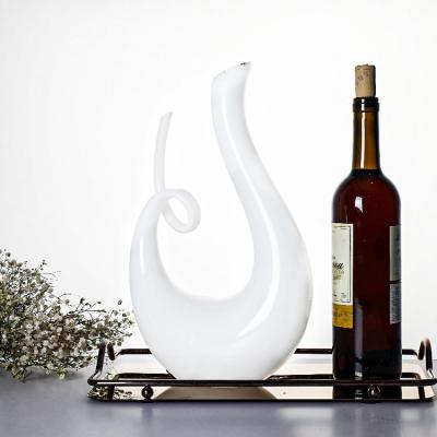 China Minimalist high quality luxury made of crystal and unique lead-free processing technology white wine decanter for sale