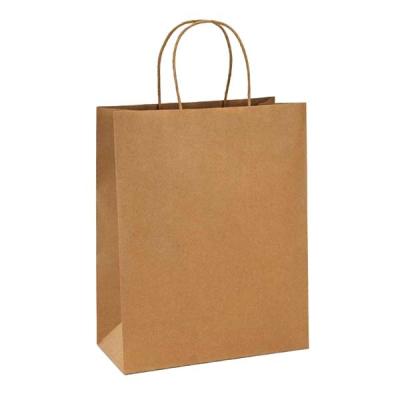 China Factory Wholesale Recyclable Cheap Verified Fast Food Carrier Take Away Food Packaging Paper Bag With Twisted Paper Handles for sale