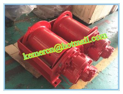 China custom designed double drum hydraulic winch with pull force from 1- 100 ton for sale