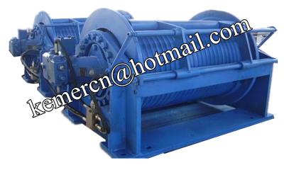 China high quality high speed hydraulic winch with  30 ton pull force for sale