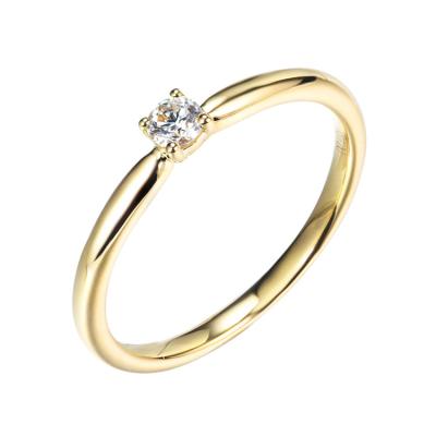 China Original CLASSIC Color 18k Crystal Diamond Ring Set of Sterling Silver Fashion Gold Band from Factory 925 Jewelry for sale