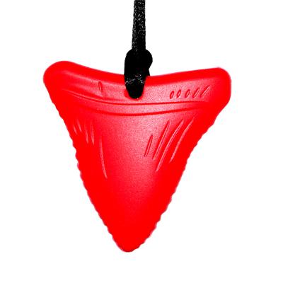 China Shark Soft Tooth Chew Toy LFGB Sensory Necklace, Oral Sensory Rubbery Teether Necklaces for Autistic Chewers - Chewelry for Baby for sale