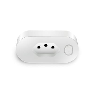 China Safty Tuya Smart 16A Directly Pluggable Brazil Wifi Socket Wireless Smart Alexa Google Smart Socket Outlet for sale