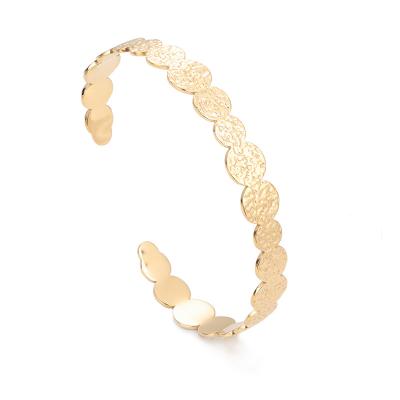 China Wholesale Vintage 18K Gold Bangles Bracelets Simplicity Style Circle Desgin Bracelets Women for sale