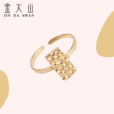 China FASHIONABLE High Quality Funky Open Style Micro Paved Ring Women Jewelry 18k Gold Color Ring for sale