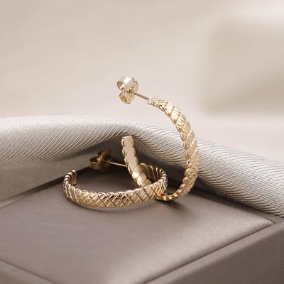 China FASHIONABLE Finished Products Trendy Circle Gold Filled Stainless Steel Snake Earrings for sale