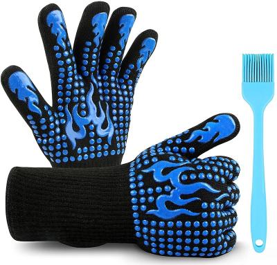 China Customizable Logo 1472F Barbecue High Temperature Resistant Gloves Easily Cleaned For Barbecue for sale