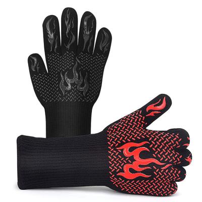 China 932F Extreme Heat Resistant Gloves Easily Cleaned All Over Grill Gloves for sale