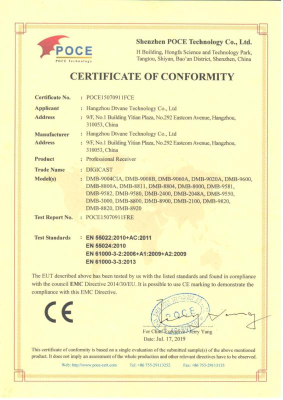 CE - Hangzhou Dtvane Technology Co., Ltd.