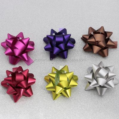 China Floral for Gift Ribbon made by Iridescent Metallic Print and Luster Poly Ribbon Star Bow for sale