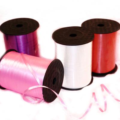 China Hot Sale 5mm Floral Curling Tape 500Y Spool Solid PP Curving Ribbon Spool Plastic Curling Tape for sale