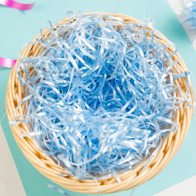 China Plastic Ribbon Easter Grass Gift Packing For Easter Day Or Party Decoration for sale