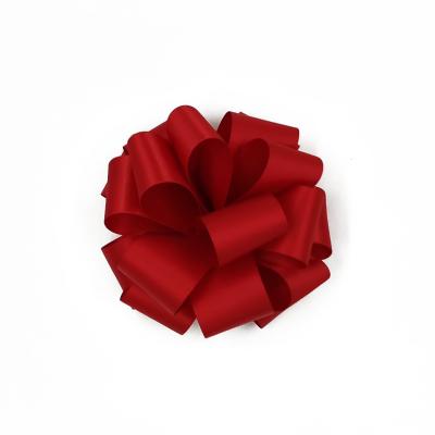 China Polyester Christmas Decoration 5 Inch Satin Ribbon Wrap Gift Wrapping Pull Bow for sale