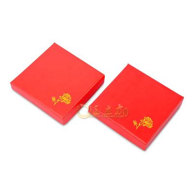 China Recycled Materials Buddha Gifts Jewelry Bonus Paper Jade Beads Bracelet Bangle String Packaging Box Small Red for sale