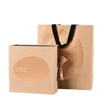 China Recyclable Vintage Kraft Paper New Year Packing Gift Box Paperboard Cardboard Candy Cookie Gift Box for sale